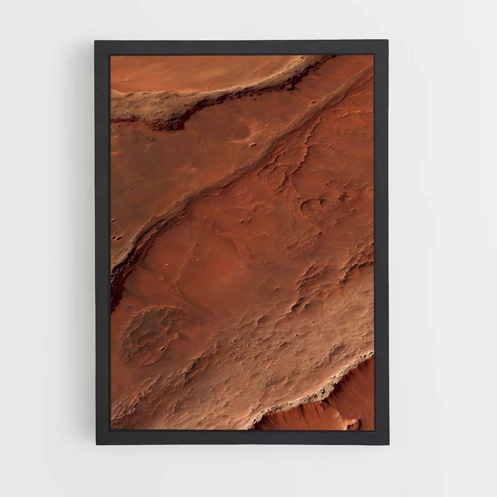 Poster Surface Rouge – affiche Système solaire (vue 2)